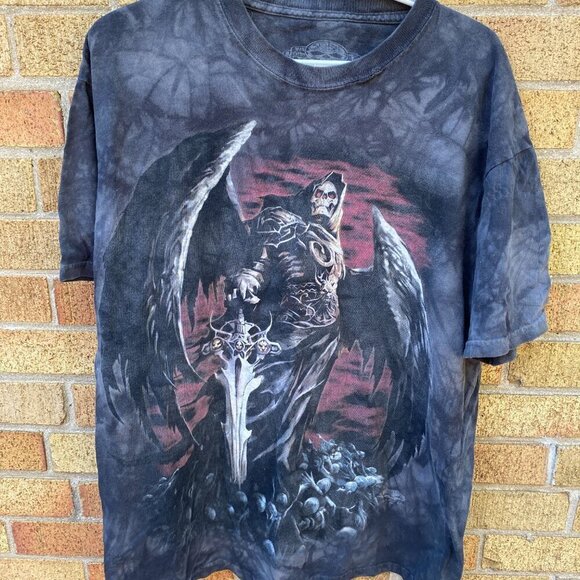 Vintage 2005 Skullbone 'Death Reaper Graphic T Shirt Large - Picture 5 of 6